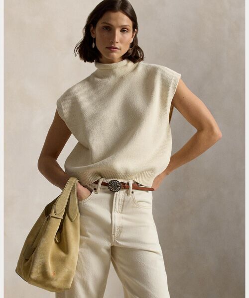 POLO RALPH LAUREN / ポロ ラルフ ローレン トートバッグ | Polo Play スエード ミディアム トート | 詳細5