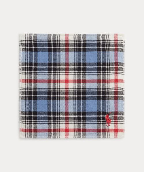 POLO RALPH LAUREN / ポロ ラルフ ローレン ハンカチ | チェック コットン ハンド タオル（100ホワイト）