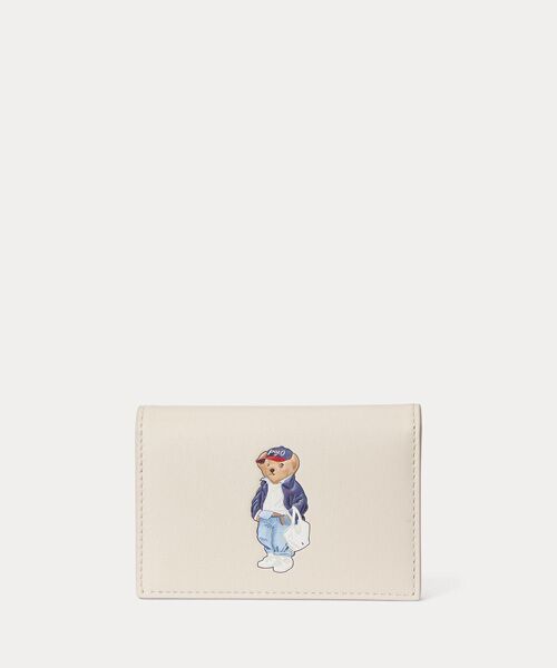 POLO RALPH LAUREN / ポロ ラルフ ローレン カードケース・名刺入れ・定期入れ | Polo ベア レザー フラップ カード ケース（101ナチュラル）