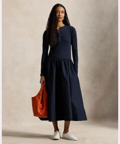 POLO RALPH LAUREN / ポロ ラルフ ローレン ロング・マキシ丈ワンピース | コットン ヘンリーネック ドレス