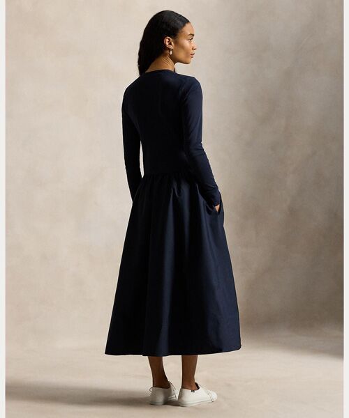 POLO RALPH LAUREN / ポロ ラルフ ローレン ロング・マキシ丈ワンピース | コットン ヘンリーネック ドレス | 詳細3