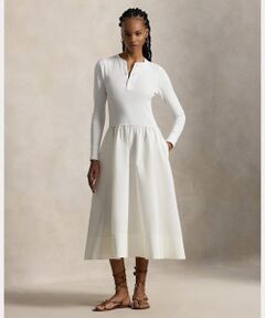 POLO RALPH LAUREN / ポロ ラルフ ローレン ロング・マキシ丈ワンピース | コットン ヘンリーネック ドレス