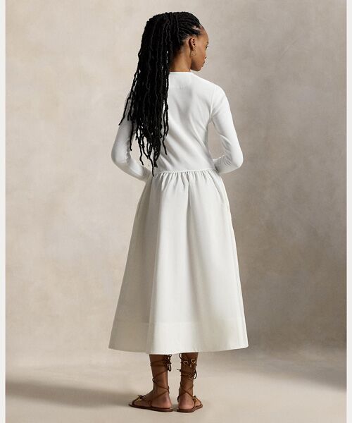 POLO RALPH LAUREN / ポロ ラルフ ローレン ロング・マキシ丈ワンピース | コットン ヘンリーネック ドレス | 詳細3