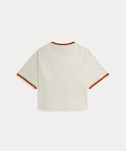 POLO RALPH LAUREN / ポロ ラルフ ローレン Tシャツ | クロシェトリム コットン ジャージー Tシャツ | 詳細1