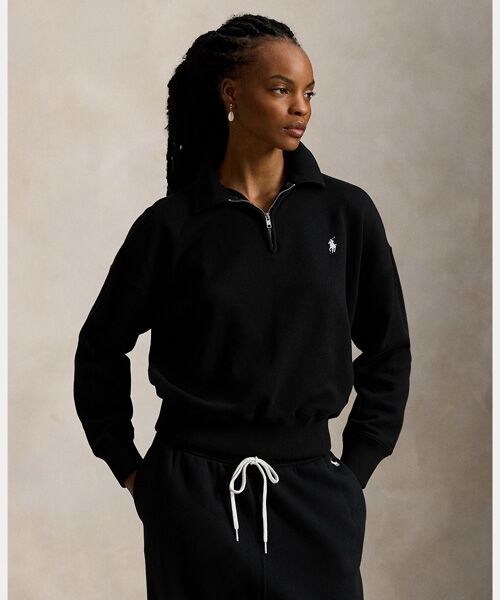 POLO RALPH LAUREN / ポロ ラルフ ローレン その他トップス | ライトウェイト フリース クォータージップ（001ブラック）