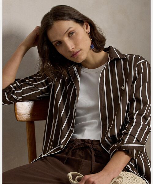 POLO RALPH LAUREN / ポロ ラルフ ローレン シャツ・ブラウス | ストライプド コットン シャツ（100ホワイト）