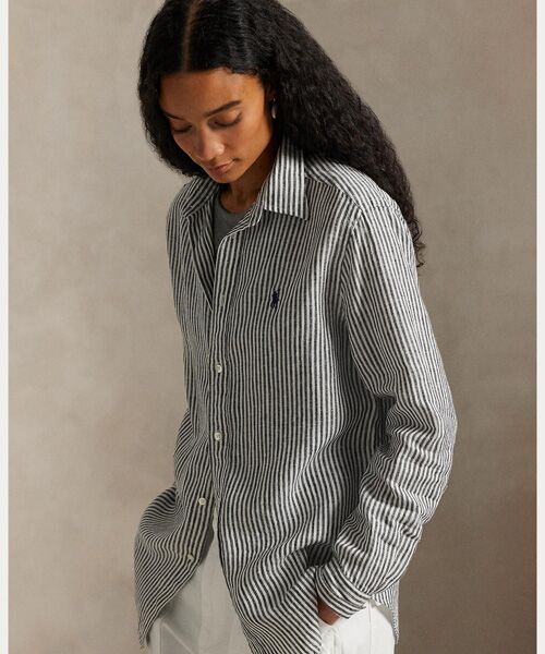 POLO RALPH LAUREN / ポロ ラルフ ローレン シャツ・ブラウス | クラシック フィット ストライプド リネン シャツ | 詳細4