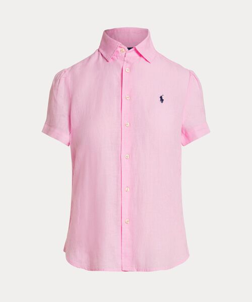 POLO RALPH LAUREN / ポロ ラルフ ローレン シャツ・ブラウス | リネン ショートスリーブ シャツ（650ピンク）
