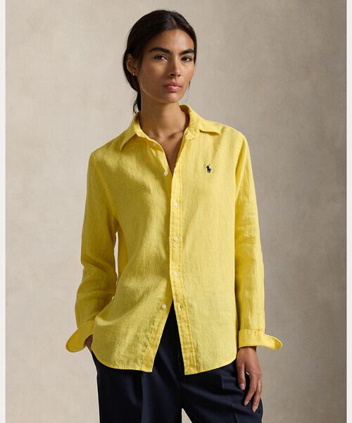 POLO RALPH LAUREN / ポロ ラルフ ローレン シャツ・ブラウス | クラシック フィット リネン シャツ（730イエロー）