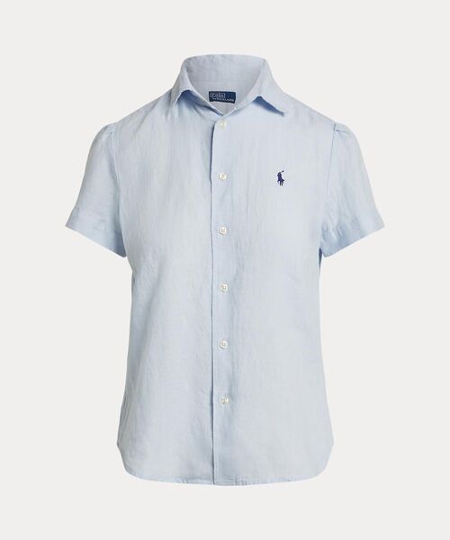 POLO RALPH LAUREN / ポロ ラルフ ローレン シャツ・ブラウス | リネン ショートスリーブ シャツ（400ブルー）