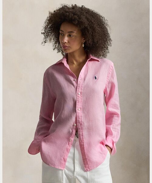 POLO RALPH LAUREN / ポロ ラルフ ローレン シャツ・ブラウス | クラシック フィット リネン シャツ（650ピンク）