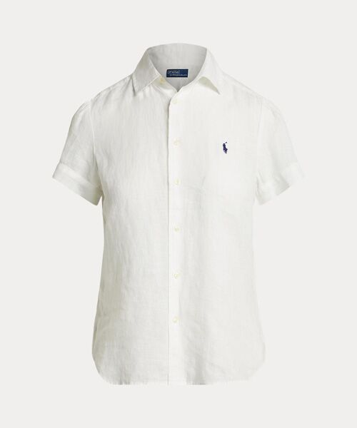 POLO RALPH LAUREN / ポロ ラルフ ローレン シャツ・ブラウス | リネン ショートスリーブ シャツ（100ホワイト）