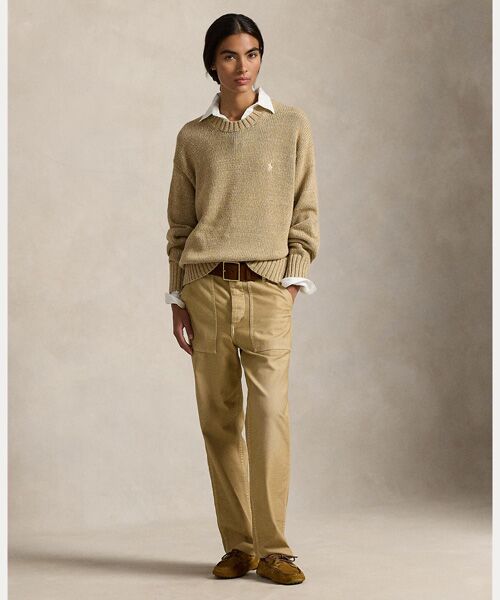 POLO RALPH LAUREN / ポロ ラルフ ローレン ニット・セーター | ロゴ コットン クルーネック セーター | 詳細2