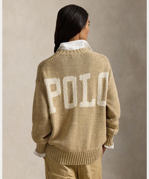POLO RALPH LAUREN / ポロ ラルフ ローレン ニット・セーター | ロゴ コットン クルーネック セーター | 詳細3