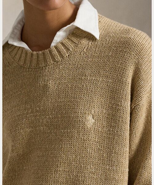 POLO RALPH LAUREN / ポロ ラルフ ローレン ニット・セーター | ロゴ コットン クルーネック セーター | 詳細4