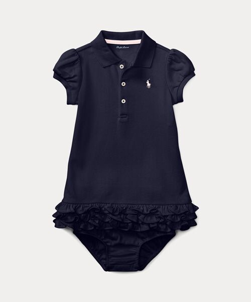 POLO RALPH LAUREN / ポロ ラルフ ローレン ベビー・キッズウエア | (ベビー)ラッフルド ポロ ドレス＆ブルマー（410ネイビー）
