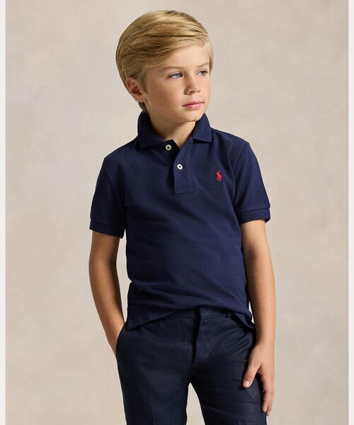 POLO RALPH LAUREN / ポロ ラルフ ローレン ポロシャツ | (ボーイズ 2才～7才)コットン メッシュ ポロシャツ（410ネイビー）