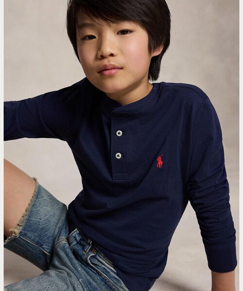 POLO RALPH LAUREN / ポロ ラルフ ローレン カットソー | (ボーイズ 8才～20才)コットン ジャージー ヘンリー シャツ | 詳細4