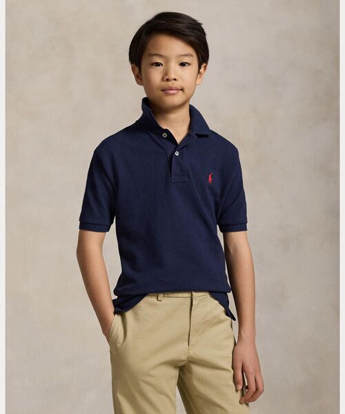 POLO RALPH LAUREN / ポロ ラルフ ローレン ポロシャツ | (ボーイズ 8才～20才)コットン メッシュ ポロシャツ（410ネイビー）