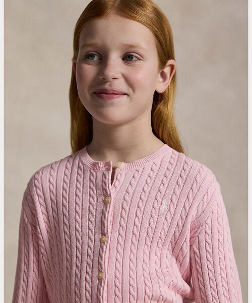 POLO RALPH LAUREN / ポロ ラルフ ローレン カーディガン・ボレロ | (ガールズ 7才～16才)ミニ ケーブル コットン カーディガン | 詳細4