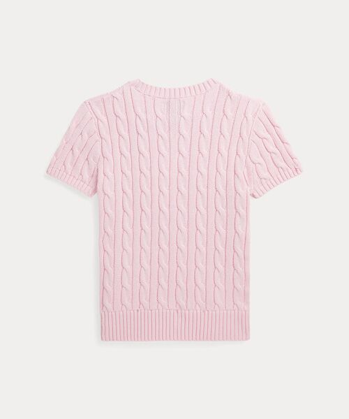 POLO RALPH LAUREN / ポロ ラルフ ローレン ニット・セーター | (ガールズ 7才～16才)ケーブルニット コットン ショートスリーブ セーター | 詳細2