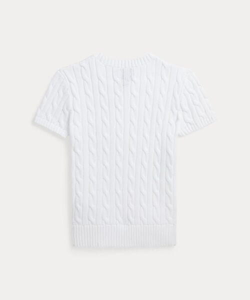 POLO RALPH LAUREN / ポロ ラルフ ローレン ニット・セーター | (ガールズ 7才～16才)ケーブルニット コットン ショートスリーブ セーター | 詳細2
