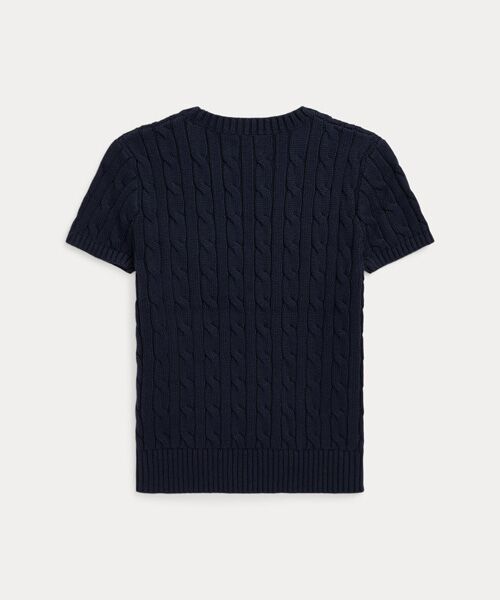 POLO RALPH LAUREN / ポロ ラルフ ローレン ニット・セーター | (ガールズ 7才～16才)ケーブルニット コットン ショートスリーブ セーター | 詳細2