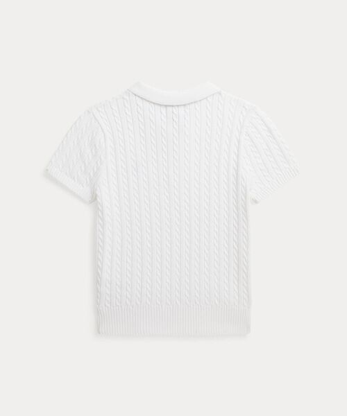 POLO RALPH LAUREN / ポロ ラルフ ローレン ニット・セーター | (ガールズ 7才～16才)ミニケーブル コットン ポロ セーター | 詳細1