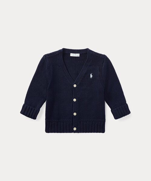 POLO RALPH LAUREN / ポロ ラルフ ローレン ベビー・キッズウエア | (ベビー)コットン Vネック カーディガン（410ネイビー）