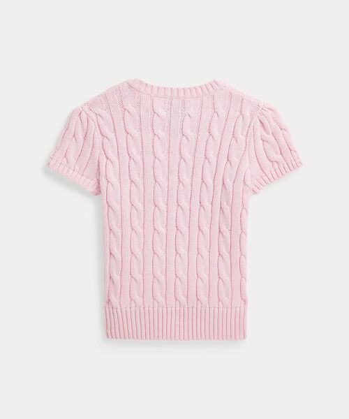 POLO RALPH LAUREN / ポロ ラルフ ローレン ニット・セーター | (ガールズ 2才～6才)ケーブルニット コットン ショートスリーブ セーター | 詳細2