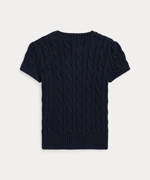 POLO RALPH LAUREN / ポロ ラルフ ローレン ニット・セーター | (ガールズ 2才～6才)ケーブルニット コットン ショートスリーブ セーター | 詳細2