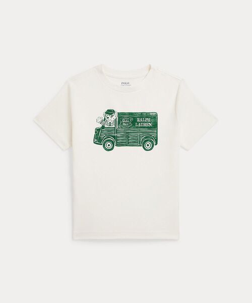 POLO RALPH LAUREN / ポロ ラルフ ローレン Tシャツ | (ボーイズ 2才～7才)Ralph's Coffee Polo ベア Tシャツ（100ホワイト）