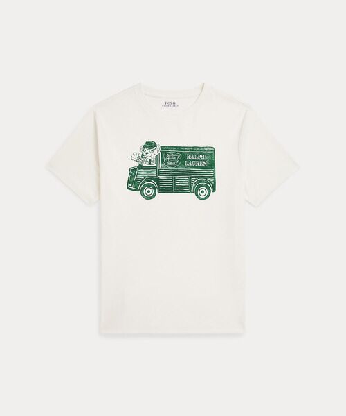 POLO RALPH LAUREN / ポロ ラルフ ローレン Tシャツ | (ボーイズ 8才～20才)Ralph's Coffee Polo ベア Tシャツ（100ホワイト）