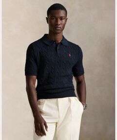 POLO RALPH LAUREN / ポロ ラルフ ローレン ニット・セーター | ケーブルニット コットン ポロカラー セーター