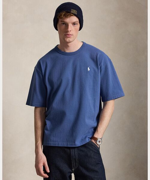 POLO RALPH LAUREN / ポロ ラルフ ローレン Tシャツ | リラックス フィット ヘビーウェイト ジャージー Tシャツ（400ブルー）