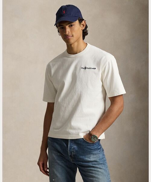 POLO RALPH LAUREN / ポロ ラルフ ローレン Tシャツ | リラックス フィット ロゴ ジャージー Tシャツ（100ホワイト）