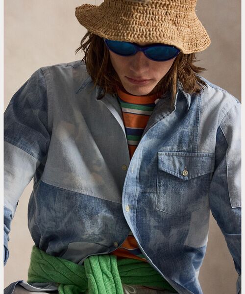POLO RALPH LAUREN / ポロ ラルフ ローレン シャツ・ブラウス | クラシック フィット パッチワーク シャンブレー シャツ | 詳細4