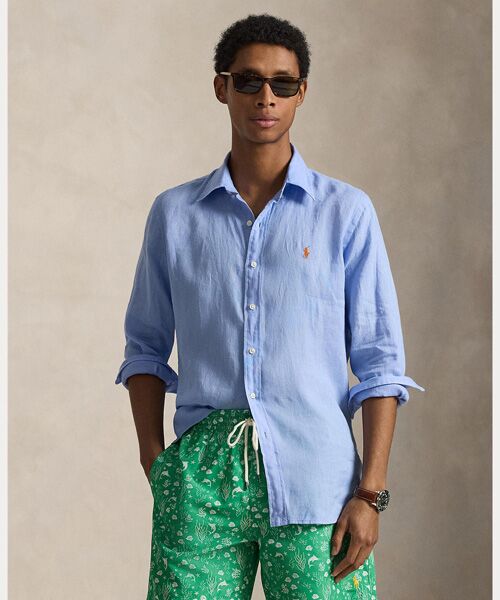 POLO RALPH LAUREN / ポロ ラルフ ローレン シャツ・ブラウス | クラシック フィット リネン シャツ（400ブルー）