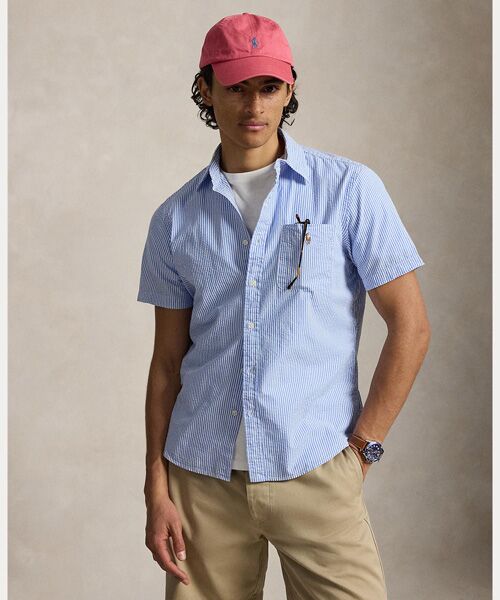 POLO RALPH LAUREN / ポロ ラルフ ローレン シャツ・ブラウス | RL プレップスター クラシック フィット シアサッカー シャツ（400ブルー）