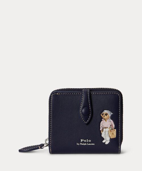 POLO RALPH LAUREN / ポロ ラルフ ローレン 財布・コインケース・マネークリップ | Polo ベア レザー コンパクト ウォレット（410ネイビー）