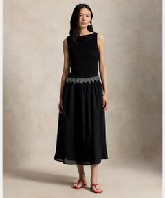 POLO RALPH LAUREN / ポロ ラルフ ローレン ドレス | スモックド コットン ボイル ドレス