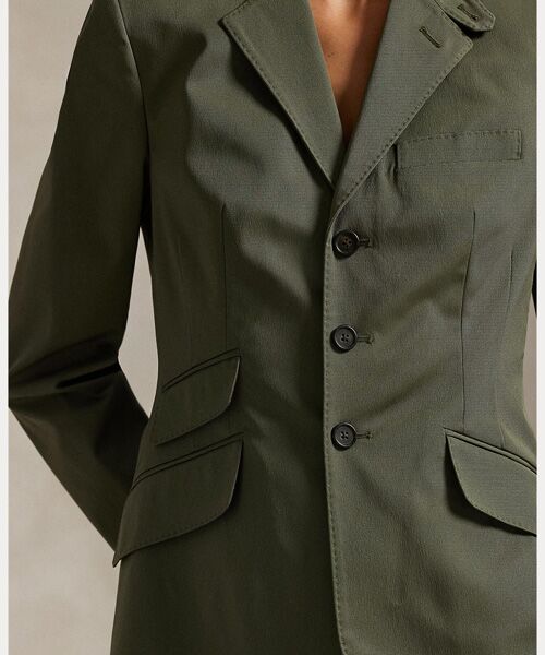 POLO RALPH LAUREN / ポロ ラルフ ローレン テーラードジャケット | シングルブレステッド サテン ハッキング ジャケット | 詳細4