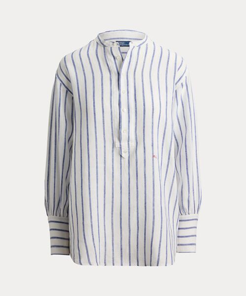 POLO RALPH LAUREN / ポロ ラルフ ローレン シャツ・ブラウス | ストライプド リネン シャツ | 詳細1