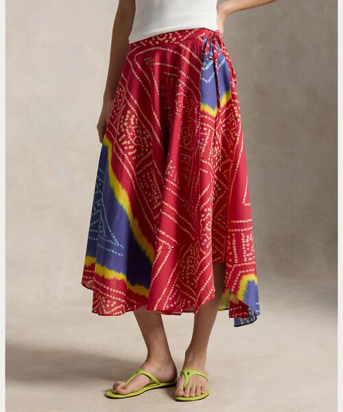 POLO RALPH LAUREN / ポロ ラルフ ローレン ロング・マキシ丈スカート | プリント コットン ラップ スカート | 詳細2