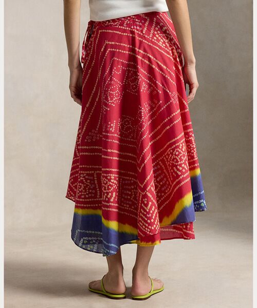 POLO RALPH LAUREN / ポロ ラルフ ローレン ロング・マキシ丈スカート | プリント コットン ラップ スカート | 詳細3