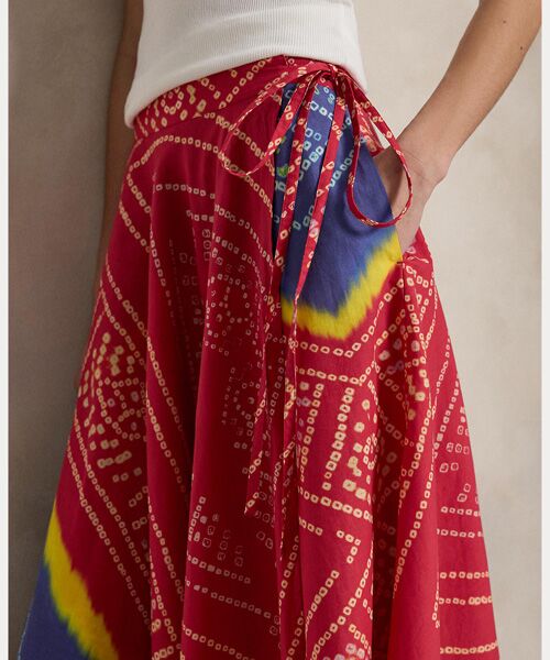 POLO RALPH LAUREN / ポロ ラルフ ローレン ロング・マキシ丈スカート | プリント コットン ラップ スカート | 詳細4