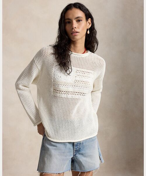 POLO RALPH LAUREN / ポロ ラルフ ローレン ニット・セーター | トーナル フラッグ ポインテール セーター | 詳細5