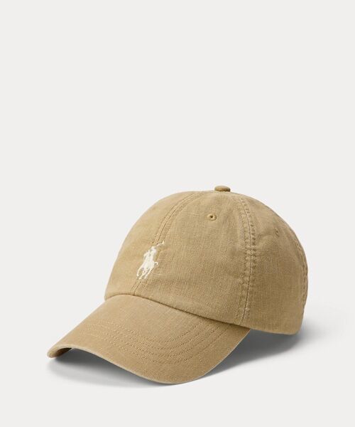 POLO RALPH LAUREN / ポロ ラルフ ローレン キャップ | リネン ボール キャップ（260ブラウン）