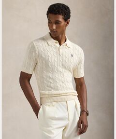 POLO RALPH LAUREN / ポロ ラルフ ローレン ニット・セーター | ケーブルニット コットン ポロカラー セーター