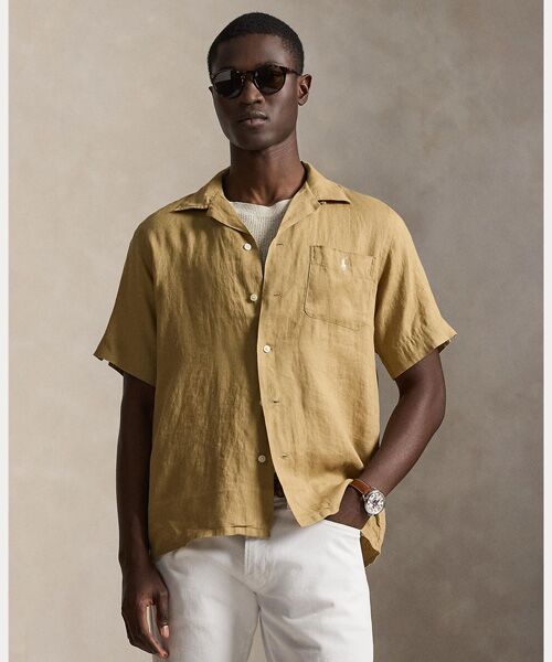 POLO RALPH LAUREN / ポロ ラルフ ローレン シャツ・ブラウス | クラシック フィット リネン キャンプ シャツ（260ブラウン）